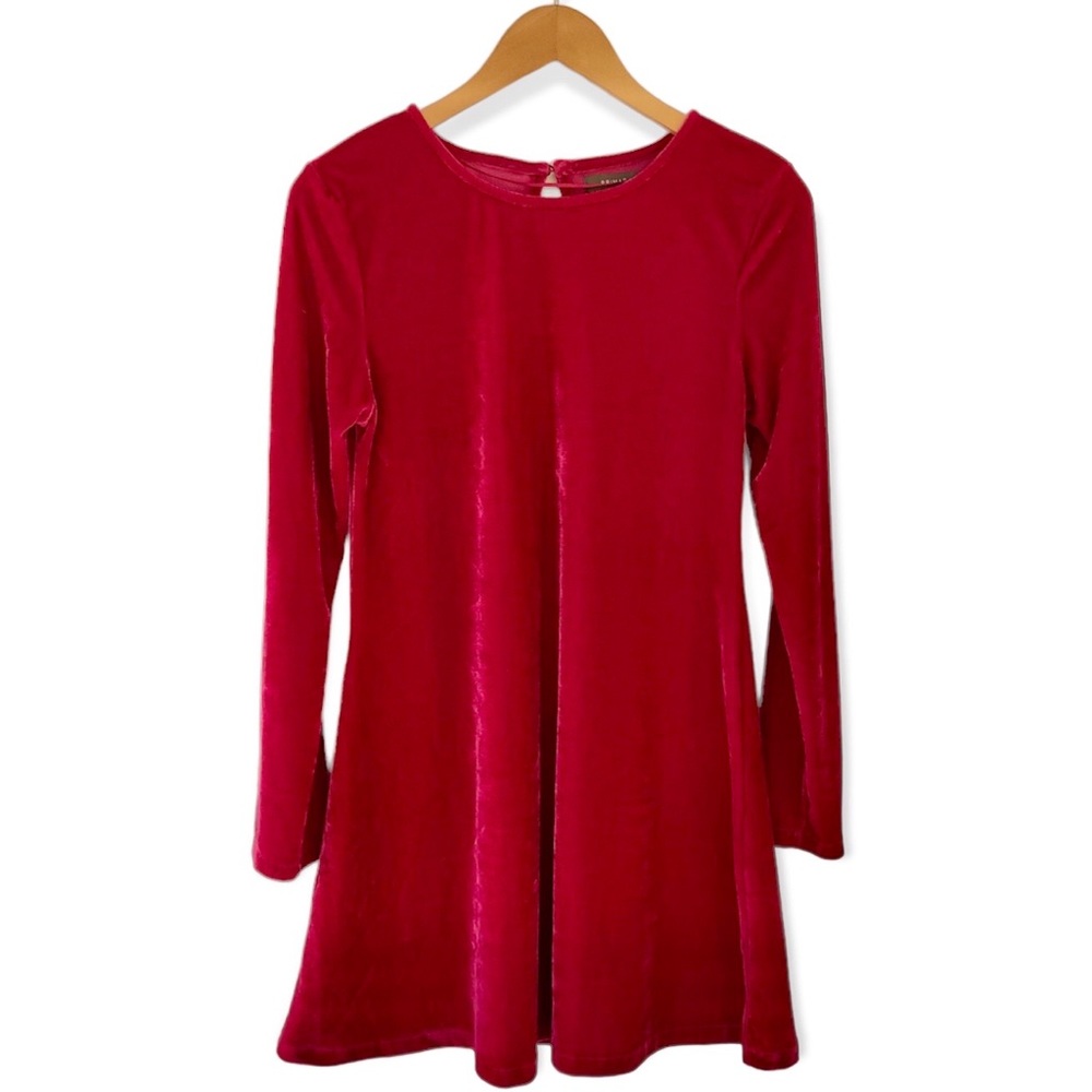 Primark Stretchy Velour Mini Dress Tunic Top Raspberry Pink Magenta | 8
